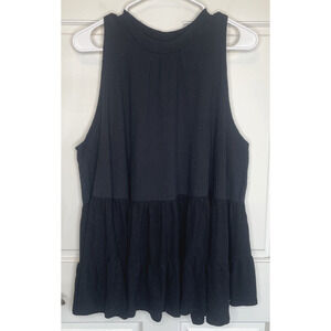 Free People Women's Right On Time Tiered Tunic Sz S Open Tie Back Boho Peasant